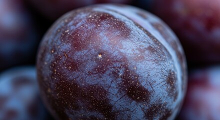 Close-up view showcasing the vibrant texture and coloration of Davidson's plums