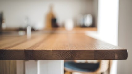 Close-up of wooden surface highlighting its smooth texture and grain