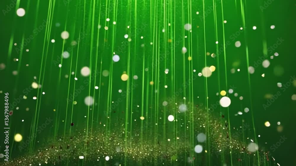 Poster abstract green background: a captivating abstract backdrop of streaming green light, interlaced with