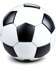 Classic black and white soccer ball isolated on white (1)