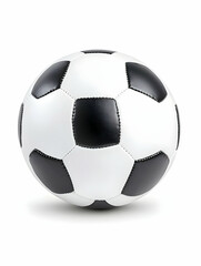 Classic black and white soccer ball isolated on white background (1)