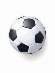 Classic black and white soccer ball, isolated on white background