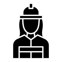Firefighter Female Icon