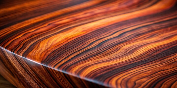Rich Rosewood Texture, Indian Craftsmanship: Close-Up Stock Photo