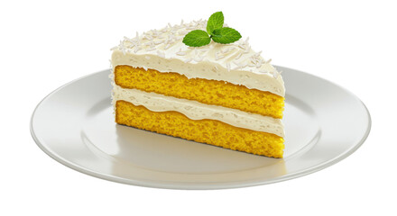 Isolated Slice of Cake