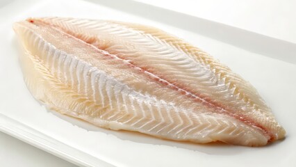 Fresh White Fish Fillet with Skin – Raw Uncooked Seafood for Cooking  
