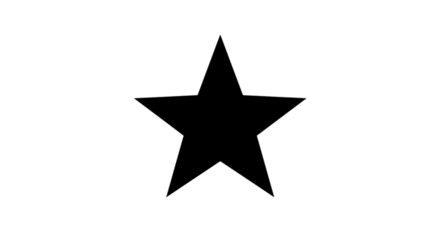 Black Star on White Background