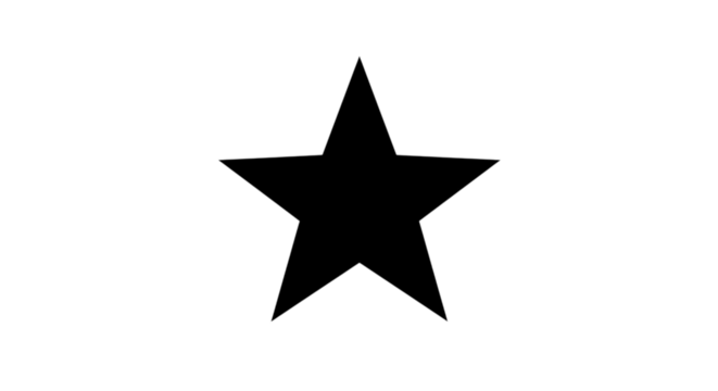 Black Star on White Background