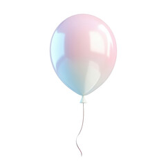 Floating Iridescent Balloon: A single, elegant balloon hovers, its surface shifting with pastel hues. The ethereal beauty suggests joy, celebration, and delicate lightness.