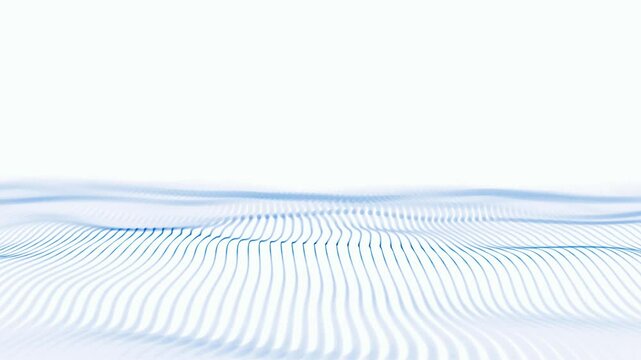 Abstract blue lines wave pattern. Modern background design. 4k video seamless loop	
