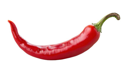Fresh red chili pepper with transparent background, perfect for culinary projects