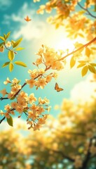 Nostalgic Bloom Under a Dreamy Sky