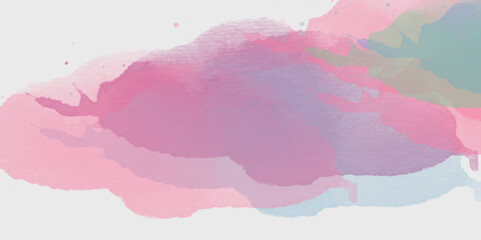 watercolor aesthetic pastel color background. abstract watercolor hand painted background. Blue abstract backdrop with pink splashes and white spot. Mixed color painted abstract watercolor brush strok