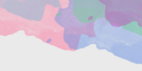 Obraz premium watercolor aesthetic pastel color background. abstract watercolor hand painted background. Blue abstract backdrop with pink splashes and white spot. Mixed color painted abstract watercolor brush strok