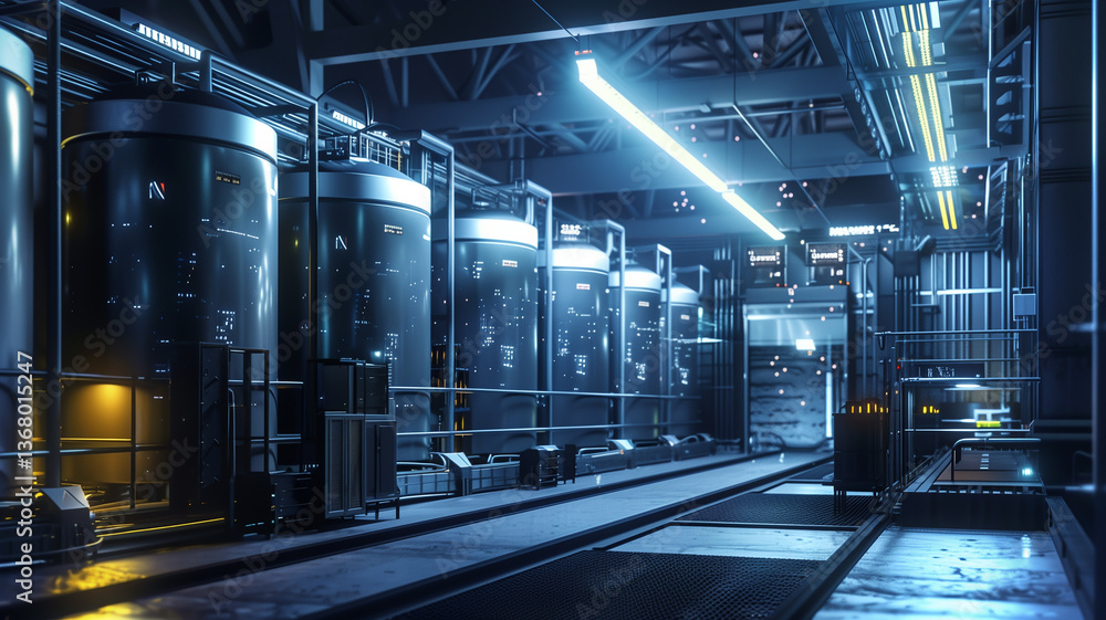 Leinwandbilder this futuristic mining facility features advanced tools and technology for asteroid regolith extract