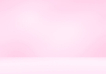 Empty pink colour room studio with sunlight effect shadow on the floor and wall for product presentation. Minimal backdrop design. Cosmetic, beauty and fashion showroom. Summer background mock up.