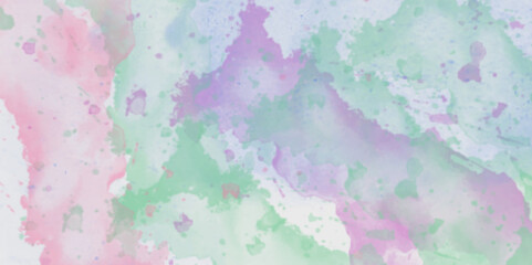 watercolor aesthetic pastel color background. abstract watercolor hand painted background. Blue abstract backdrop with pink splashes and white spot. Mixed color painted abstract watercolor brush strok