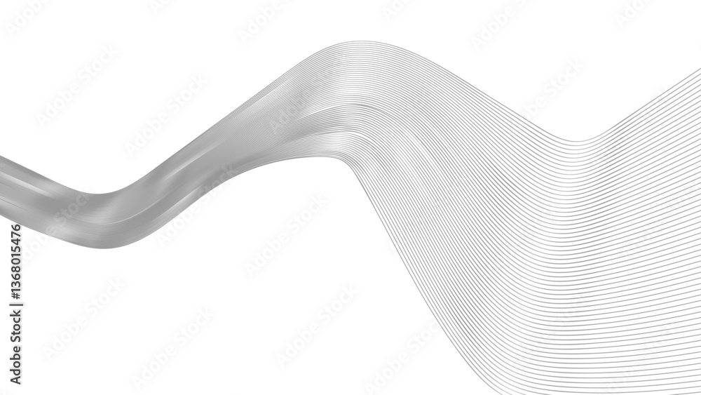 Poster wavy line horizontal divider outline minimalist background. abstract wave line. digital frequency eq
