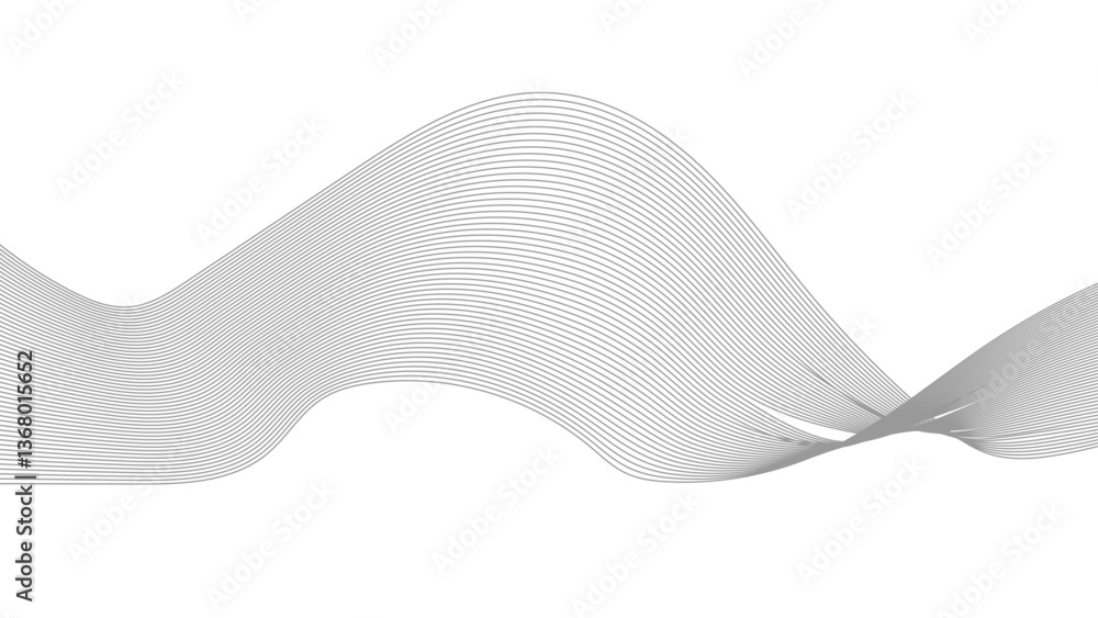 Poster wavy line horizontal divider outline minimalist background. abstract wave line. digital frequency eq