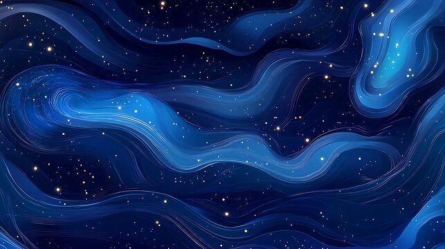Deep navy galaxy swirl with glowing constellations, ideal for astronomy enthusiasts and sci-fi art lovers.