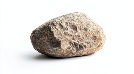 Small rock. white background 