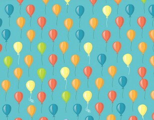 カラフルな風船が描かれた背景
