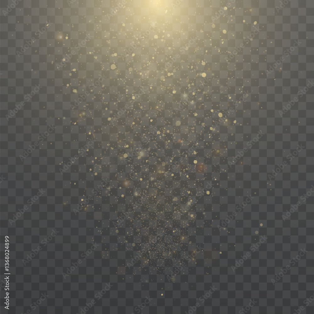 Poster bright sun-kissed glow with golden highlights and soft rays of light scattering from top to bottom. 
