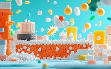 Colorful 3D Cellular Structure