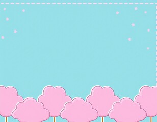 わたあめが下に並んでいる背景