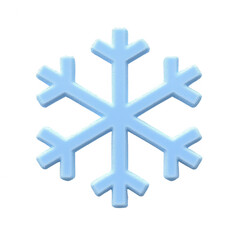 Obraz premium Stylized blue snowflake icon on a transparent background, perfect for winter-themed designs and decorative uses.