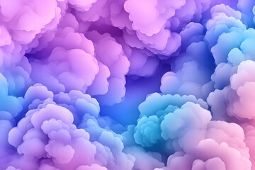 Dreamy pastel purple, pink, and blue smoke clouds