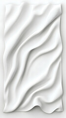 Draped white fabric with soft folds and wrinkles, blank template