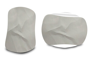 Naklejka premium Blank Glued Paper Sticker Tag Label Texture Set