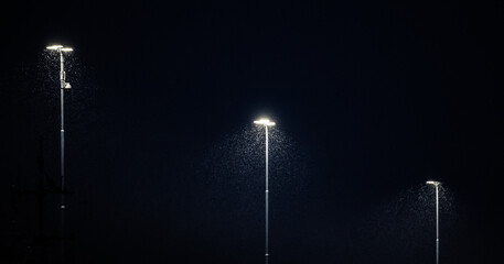street lamp on a rainy night © Agata Kadar
