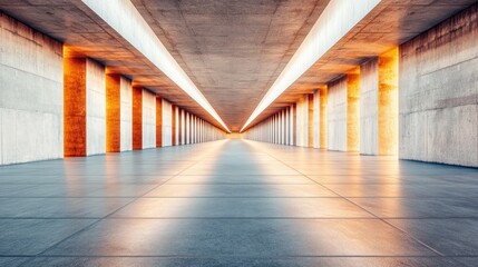 Modern Concrete Tunnel Pathway
