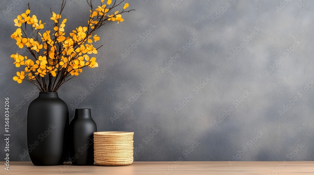 Poster assortment of rustic baskets containers and organizers in natural earthy tones neatly arranged on a 