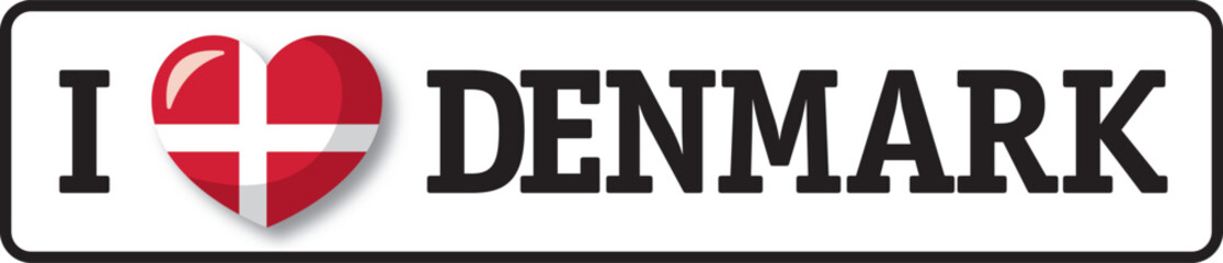 Danish flag heart representing love for Denmark