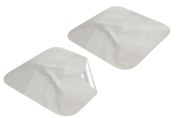 Naklejka premium Blank Glued Paper Sticker Tag Label Texture Set