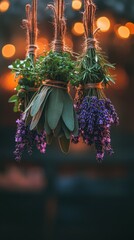 Herbs Hanging to Dry, Fresh herbs and greens