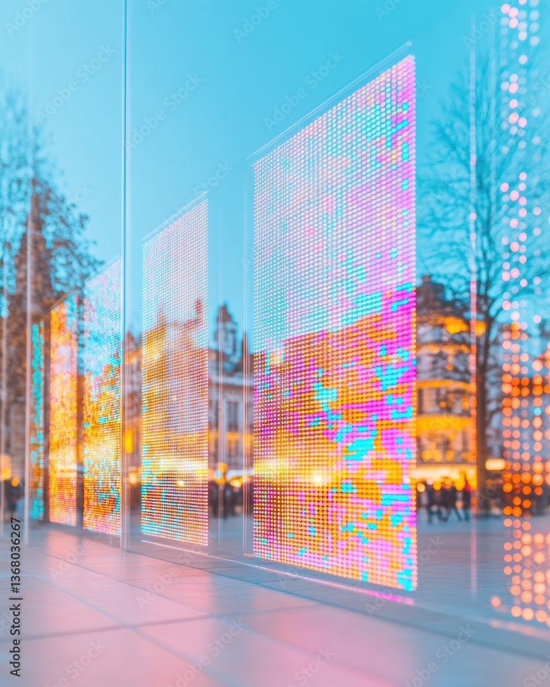 Poster Immersive Digital Advertising Evolution Prismatic LED Displays Transforming Urban Media Landscapes with Next-Gen Programmatic Targeting and Interactive Visual Technologies