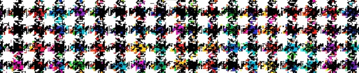 Classic houndstooth design in black and white, background, fashion