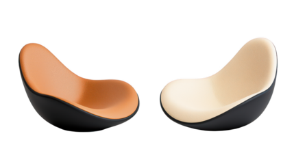 A pair of delicate egg shells on a soft surface showcasing their fragile texture and natural beauty