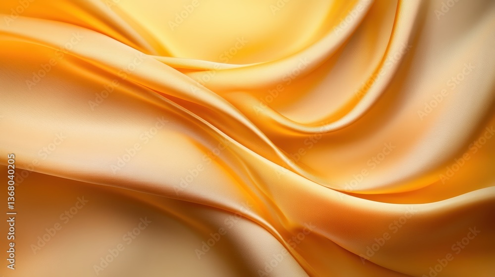 Poster this image showcases the exquisite texture and sheen of flowing golden silk, creating a delicate and