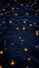 Glowing circuit board texture, abstract technology background