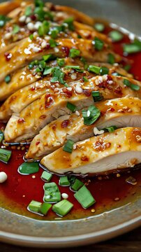 Sichuan spicy chicken with red sauce