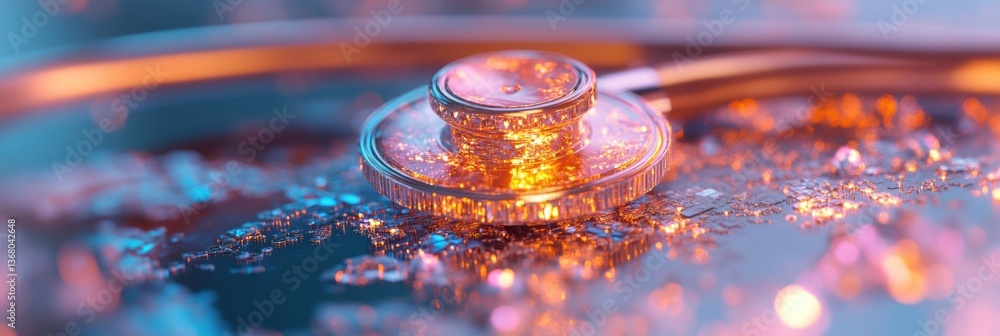 Poster Luminescent Tech Elegance Futuristic Copper-Toned Liquid Metal Circuit Visualization for Cutting-Edge Digital Innovation and Quantum Computing Design