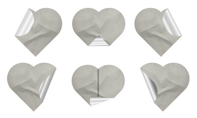 Blank Glued Paper Sticker Tag Label Texture Set