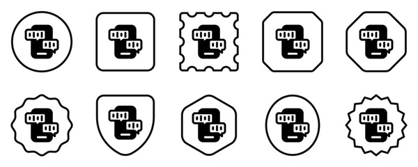 Editable voice recording, message, chat, audio vector icon. Remote work, job, profession, freelance. Part of a big icon set family. Perfect for web and app interfaces, presentations, infographics, etc