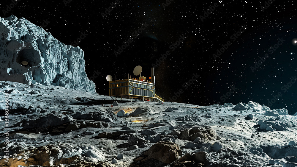 Poster This Facility operates on asteroid surface to extract regolith for processing and resource recovery.