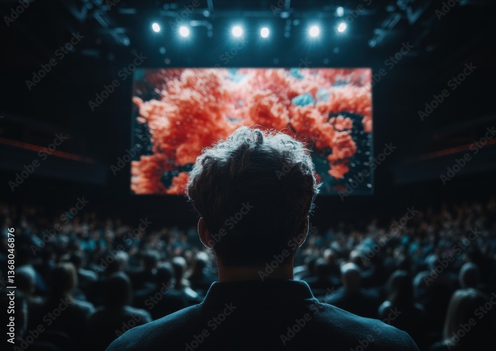Poster immersive tech symposium futuristic data visualization keynote - cutting-edge ai conference inspirin
